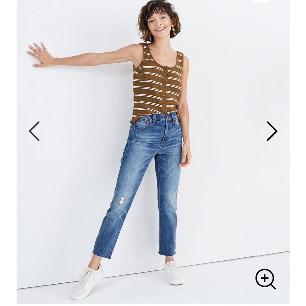 Madewell boyjean crop
